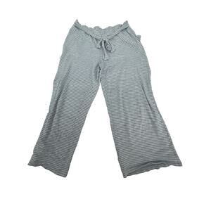 Ande Gray & White Striped Tie Waist Pants Women's Size Medium